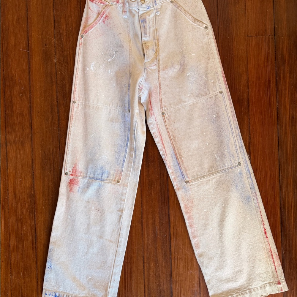 Artistic Paint-Splattered Pants